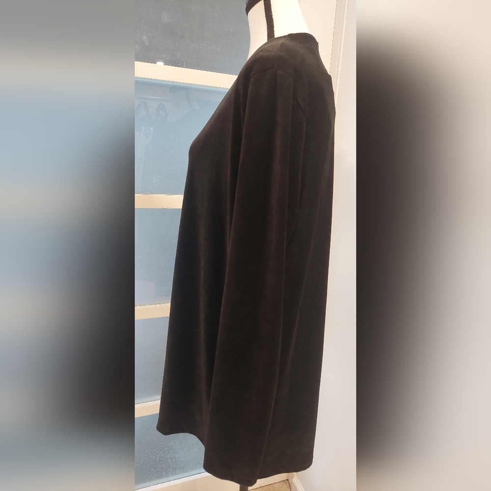 Chic Black Long Sleeve Blouse - Picture 3 of 8